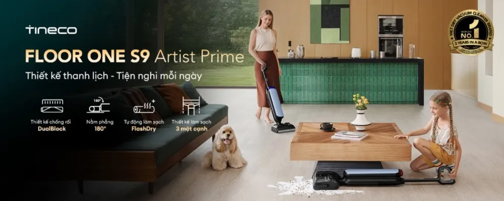 Máy Hút Bụi Lau Nhà Tineco Floor One S9 Artist Prime 13 Máy Hút Bụi Lau Nhà Tineco Floor One S9 Artist Prime - Akia Smart Home