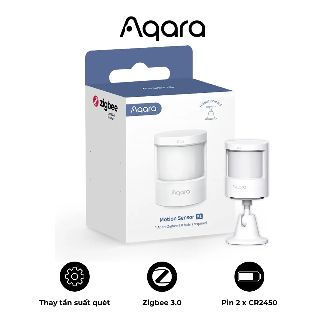 Cảm biến chuyển động Aqara P1 MS – S02 – Tuổi thọ pin 5 năm – Cấu hình thời gian quét | AKIA