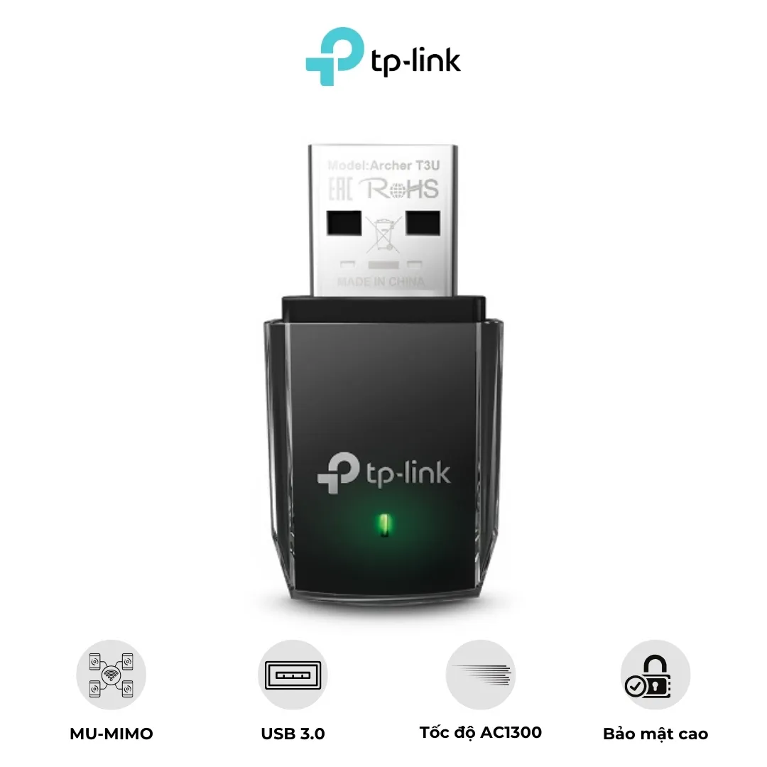 Bộ Chuyển Đổi USB Wifi Băng Tần Kép TP – Link Archer T3U – Tốc độ AC1300 | AKIA