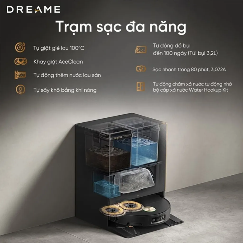 Robot Hút Bụi Lau Nhà Dreame X60 Ultra 19 Dreame X60 Ultra