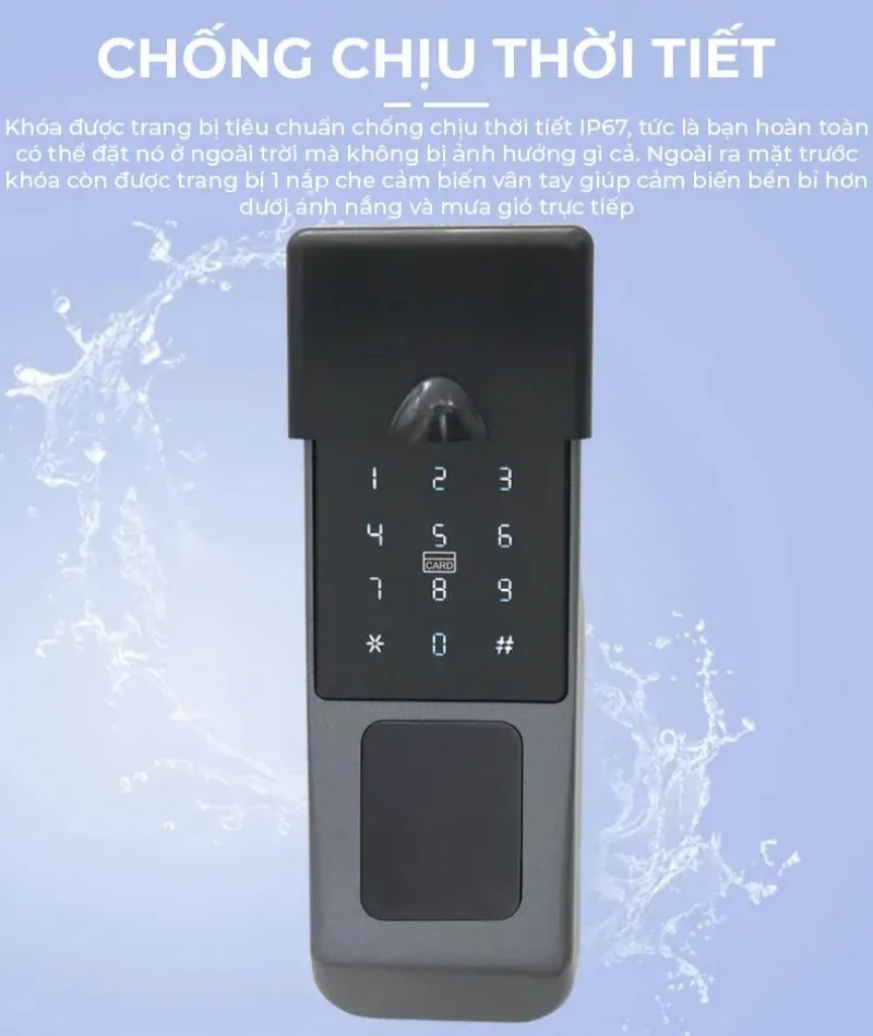 Khóa Cửa Cổng Akia G05 2 Mặt Vân Tay Hỗ Trợ Matter 29 Khóa Cửa Cổng Akia G05