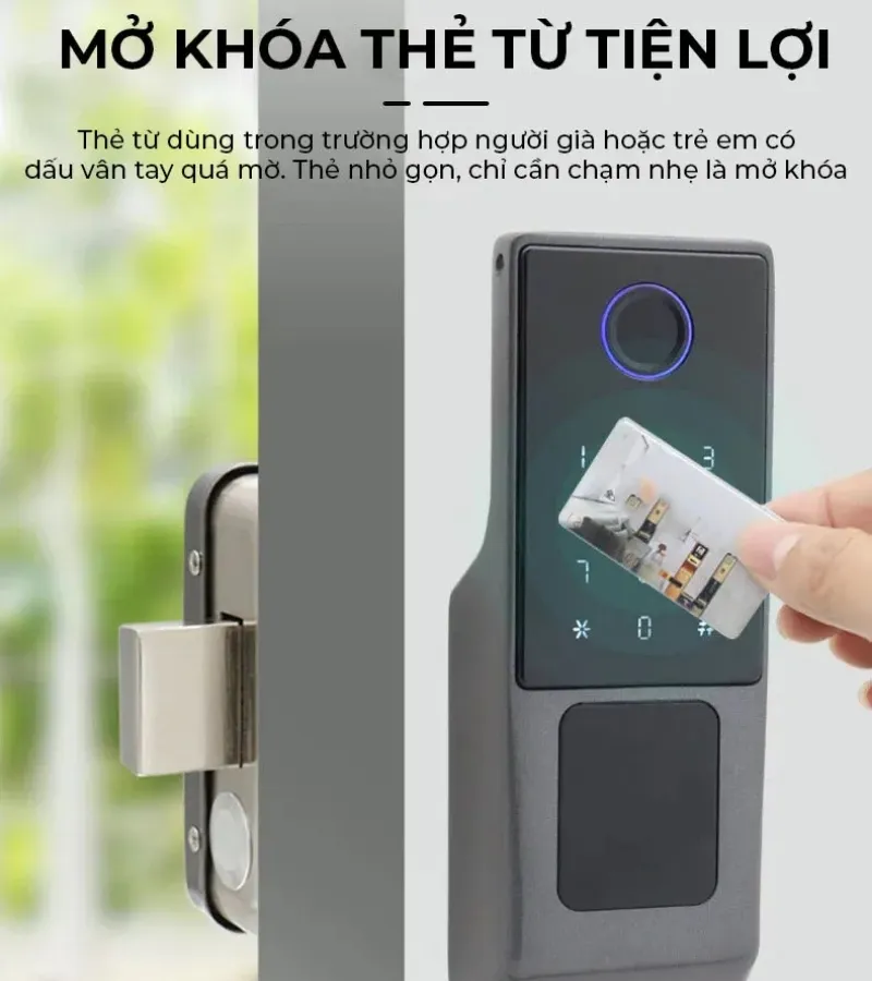 Khóa Cửa Cổng Akia G05 2 Mặt Vân Tay Hỗ Trợ Matter 33 Khóa Cửa Cổng Akia G05