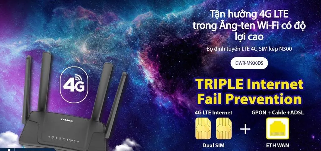 Bộ Phát Wifi D-Link 4G Lte Dual-Sim Dwr-M930Ds 5 Bộ Phát Wifi D-Link 4G Lte Dual-Sim Dwr-M930Ds
