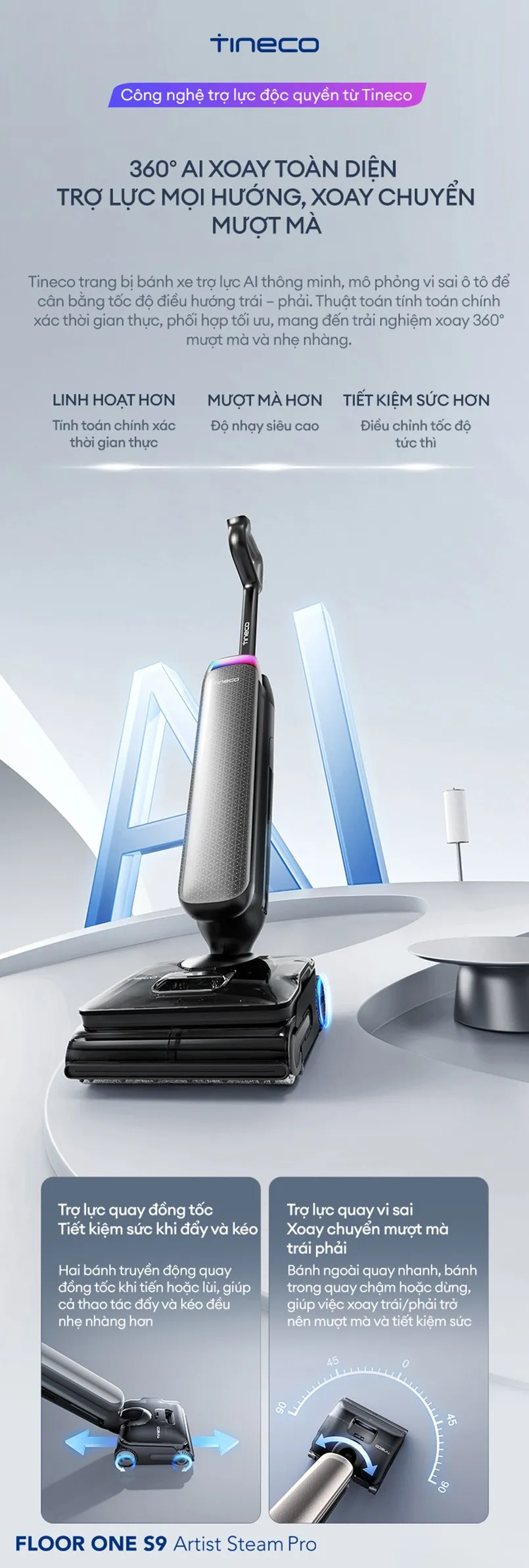 Máy Hút Bụi Lau Sàn Khô Ướt Tineco Floor One S9 Artist Steam Pro 20 Máy Hút Bụi Lau Sàn Khô Ướt Tineco Floor One S9 Artist Steam Pro - Akia Smart Home