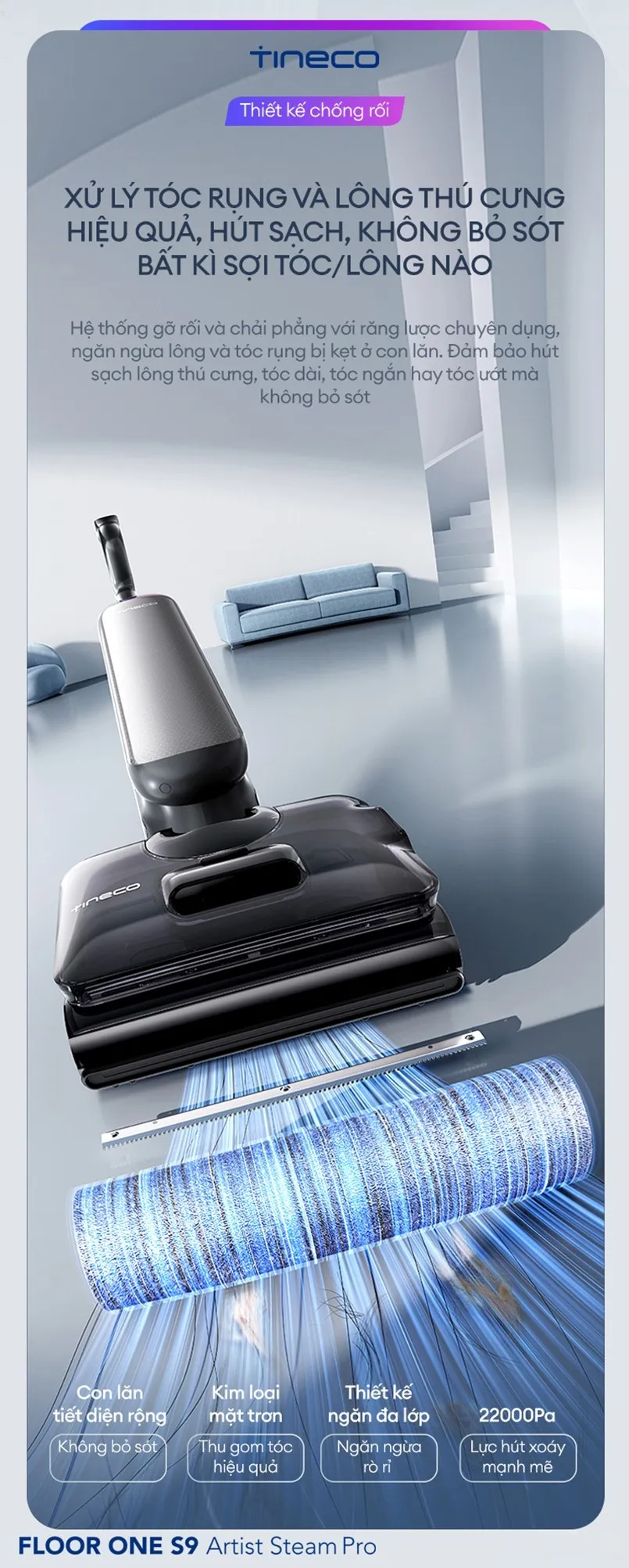 Máy Hút Bụi Lau Sàn Khô Ướt Tineco Floor One S9 Artist Steam Pro 18 Máy Hút Bụi Lau Sàn Khô Ướt Tineco Floor One S9 Artist Steam Pro - Akia Smart Home