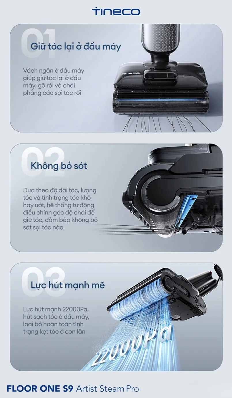 Máy Hút Bụi Lau Sàn Khô Ướt Tineco Floor One S9 Artist Steam Pro 17 Máy Hút Bụi Lau Sàn Khô Ướt Tineco Floor One S9 Artist Steam Pro - Akia Smart Home