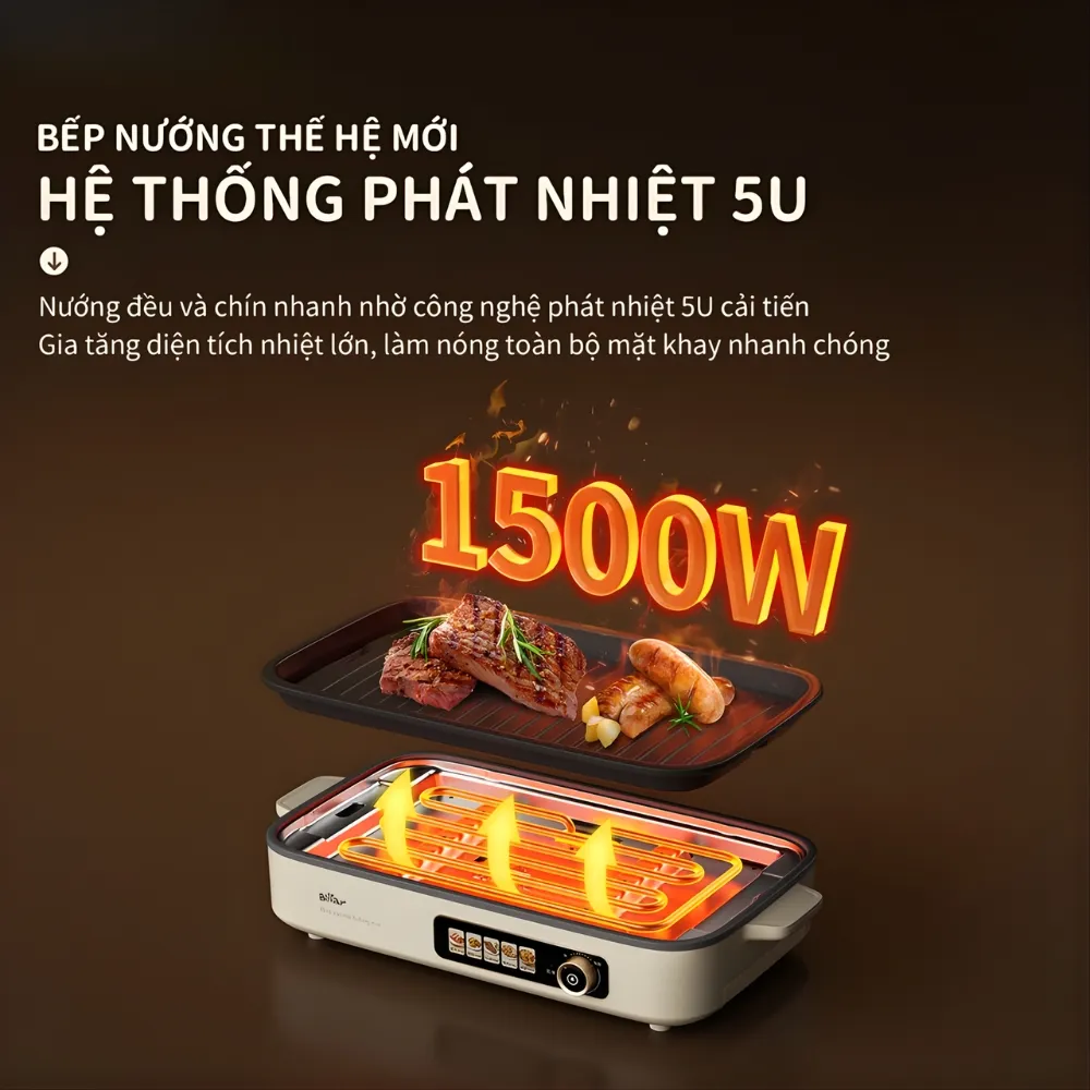 Bếp Nướng Điện Bear Gr-4H15C 7 Bếp Nướng Điện Bear Gr-4H15C