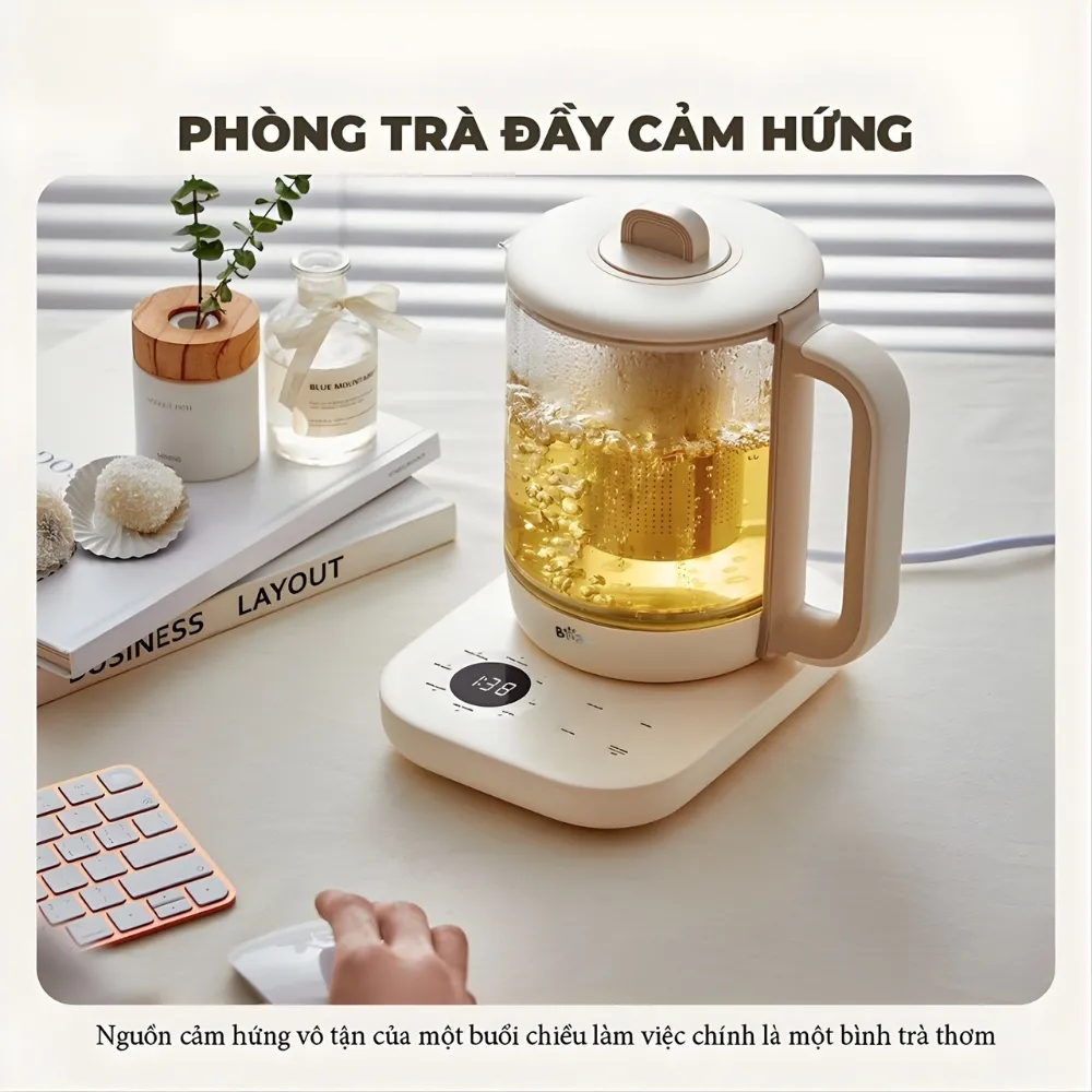 Bình Pha Trà Giữ Nhiệt Bear 1.5L Sb-Pt15K 7 Máy Pha Trà Bear 1.5L Sb-Pt15K
