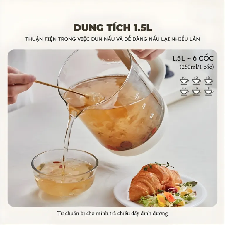 Bình pha trà giữ nhiệt Bear 1.5L SB-PT15K | AKIA
