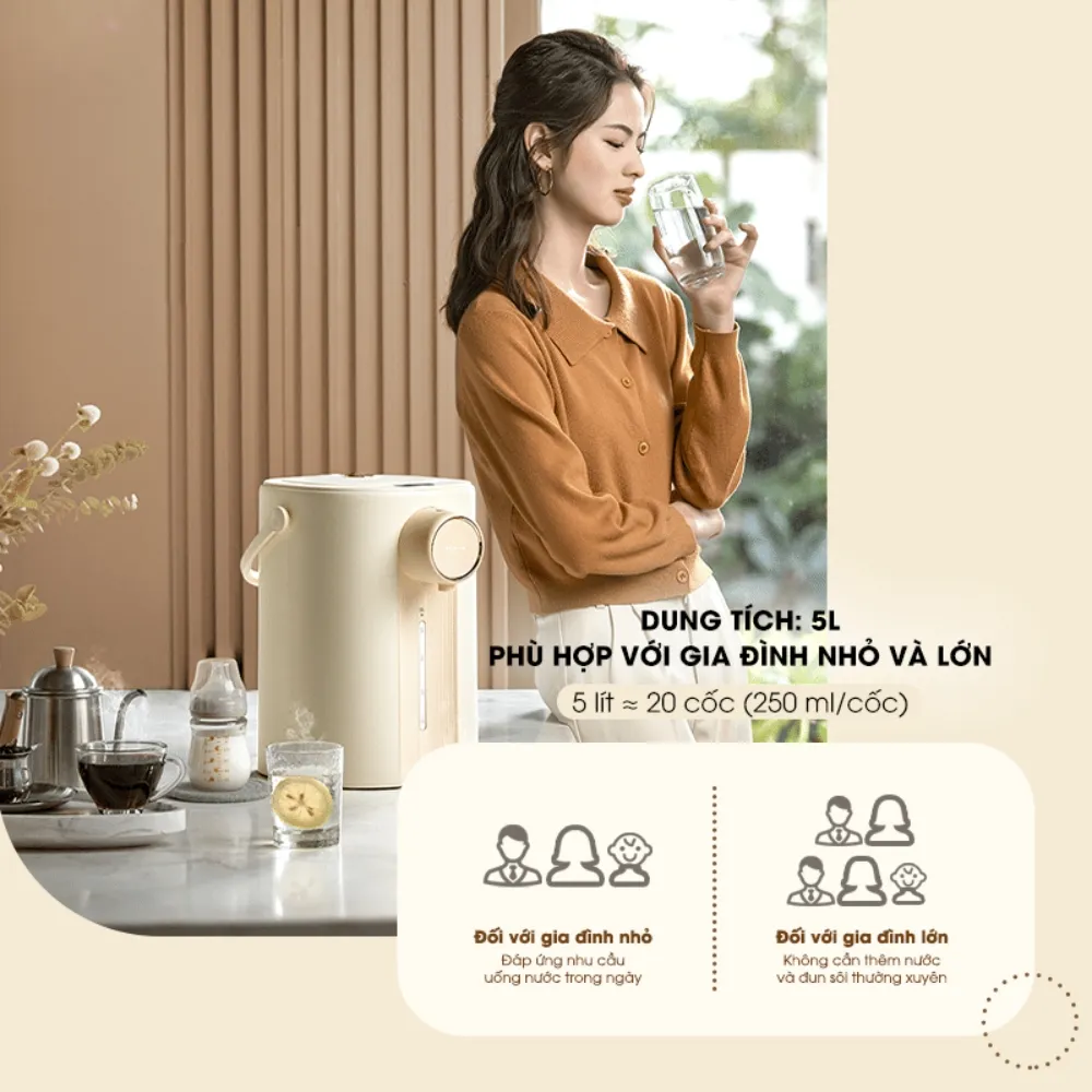 Bình Thủy Điện Bear Sb-Btd5L 13 Bình Thủy Điện Bear Sb-Btd5L - Akia Smart Home