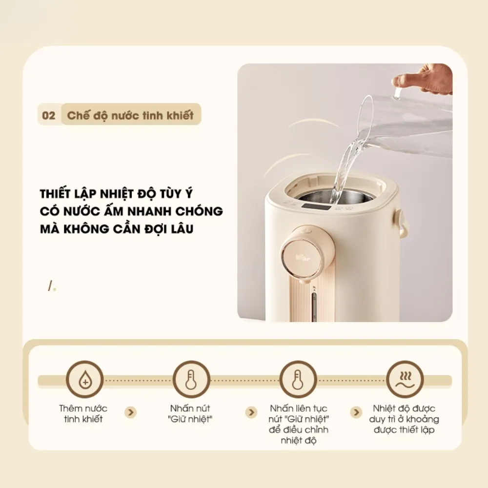 Bình Thủy Điện Bear Sb-Btd5L 14 Bình Thủy Điện Bear Sb-Btd5L - Akia Smart Home