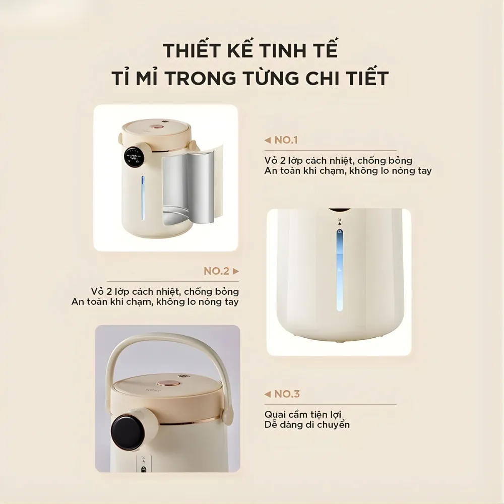 Bình Thuỷ Điện Bear Ewb-5H30C60 3L 16 Bình Thuỷ Điện Bear 3L Ewb-5H30C60
