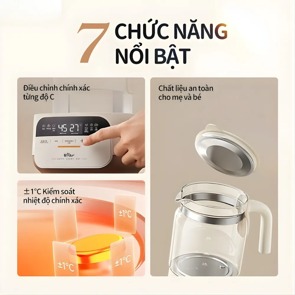 Máy Đun Nước Hâm Sữa Bear Ww-4H12W 10 Máy Đun Nước Hâm Sữa Bear Ww-4H12W - Akia Smart Home