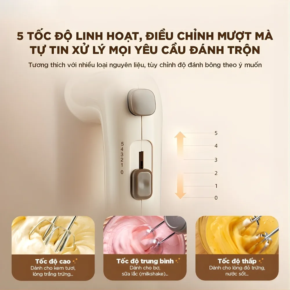 Máy Đánh Trứng Bear Hm-5H01J29 8 Máy Đánh Trứng Hm-5H01J29