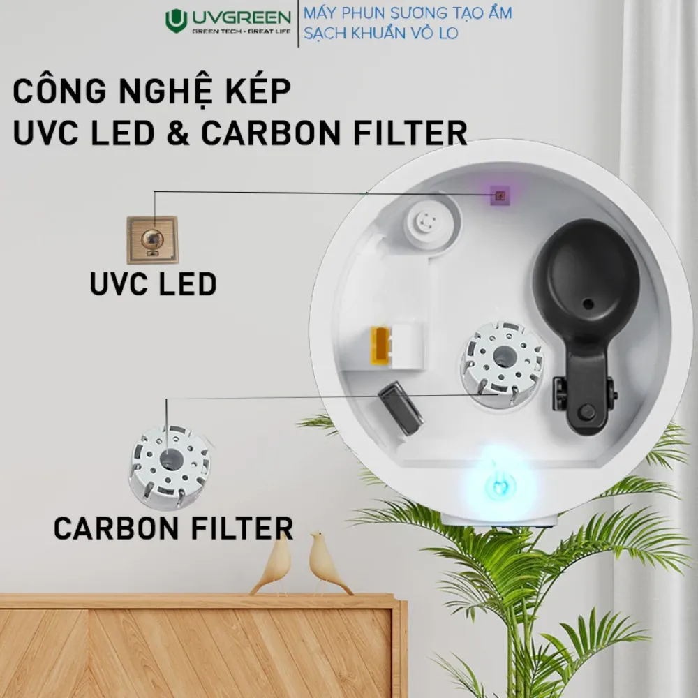 Máy Phun Sương Tạo Ẩm Uvgreen Kh100-Ew 9 Máy Tạo Ẩm Uvgreen Kh100-Ew - Akia Smart Home