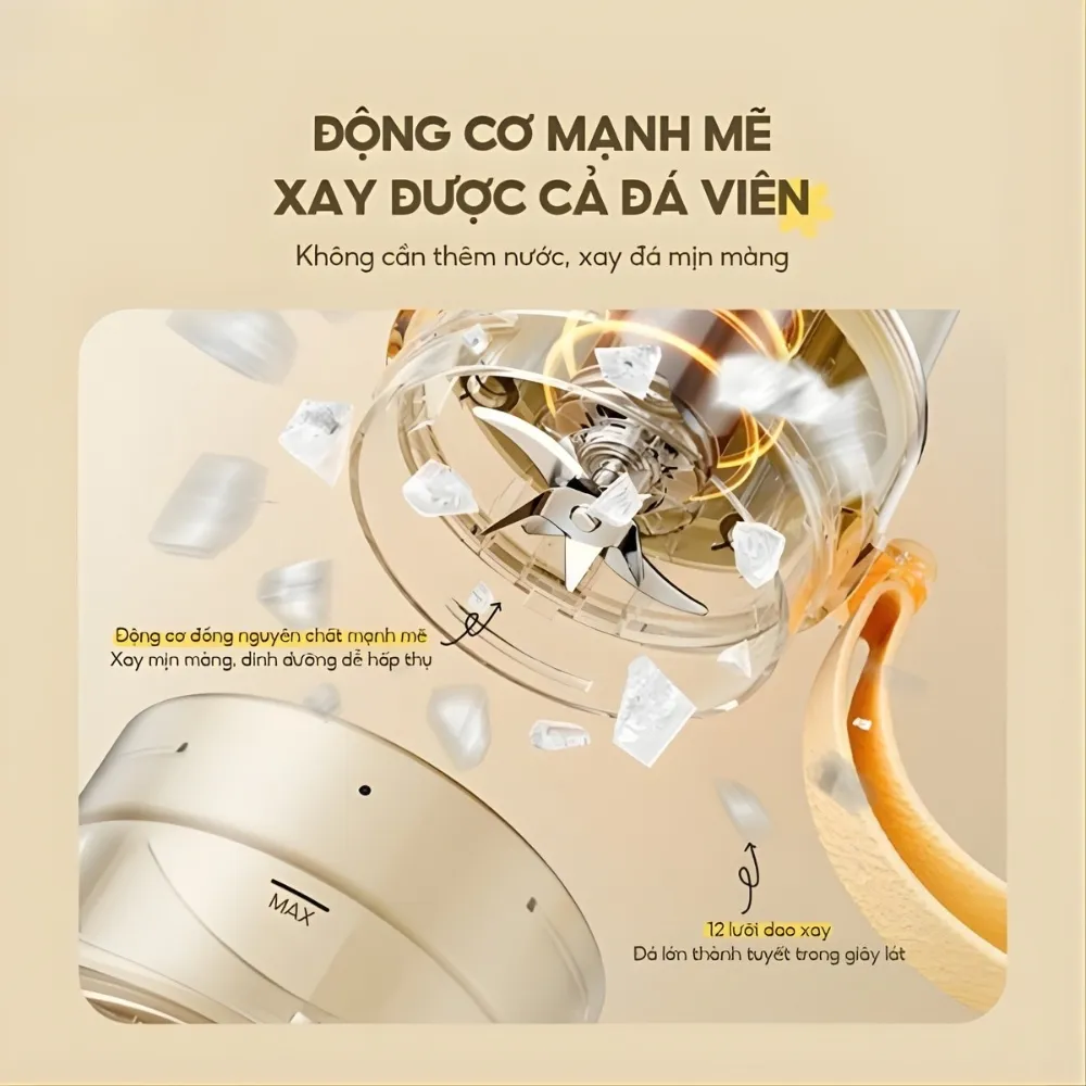 Máy Xay Sinh Tố Cầm Tay Bear 2 Cối Sb-Mx04K 8 Máy Xay Sinh Tố Cầm Tay Bear Sb-Mx04K