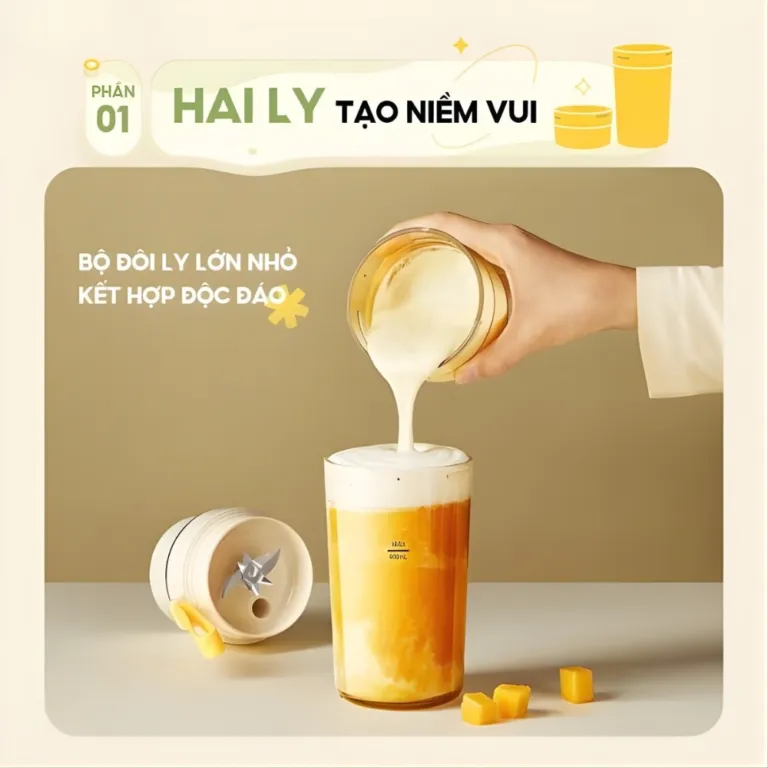 Máy xay sinh tố cầm tay Bear SB-MX04K
