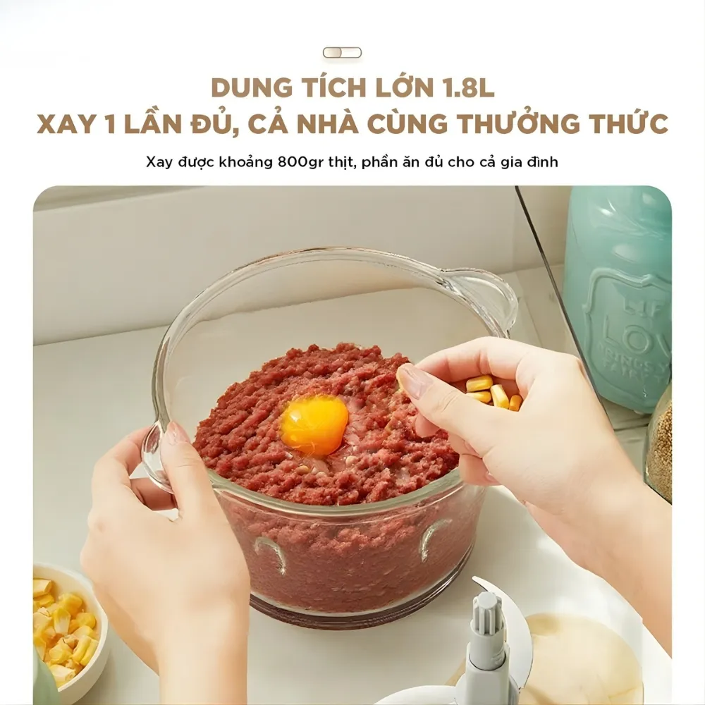 Máy Xay Thịt Bear Ch-5H03E33 1,8L 9 Máy Xay Thịt Bear Ch-5H03E33 1,8L