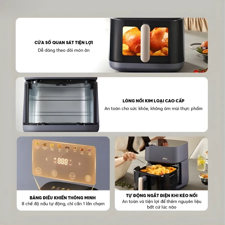 Nồi Chiên Không Dầu Bear Af-5H19I45 12 Noi-Chien-Khong-Dau-Bear-Af-5H19I45