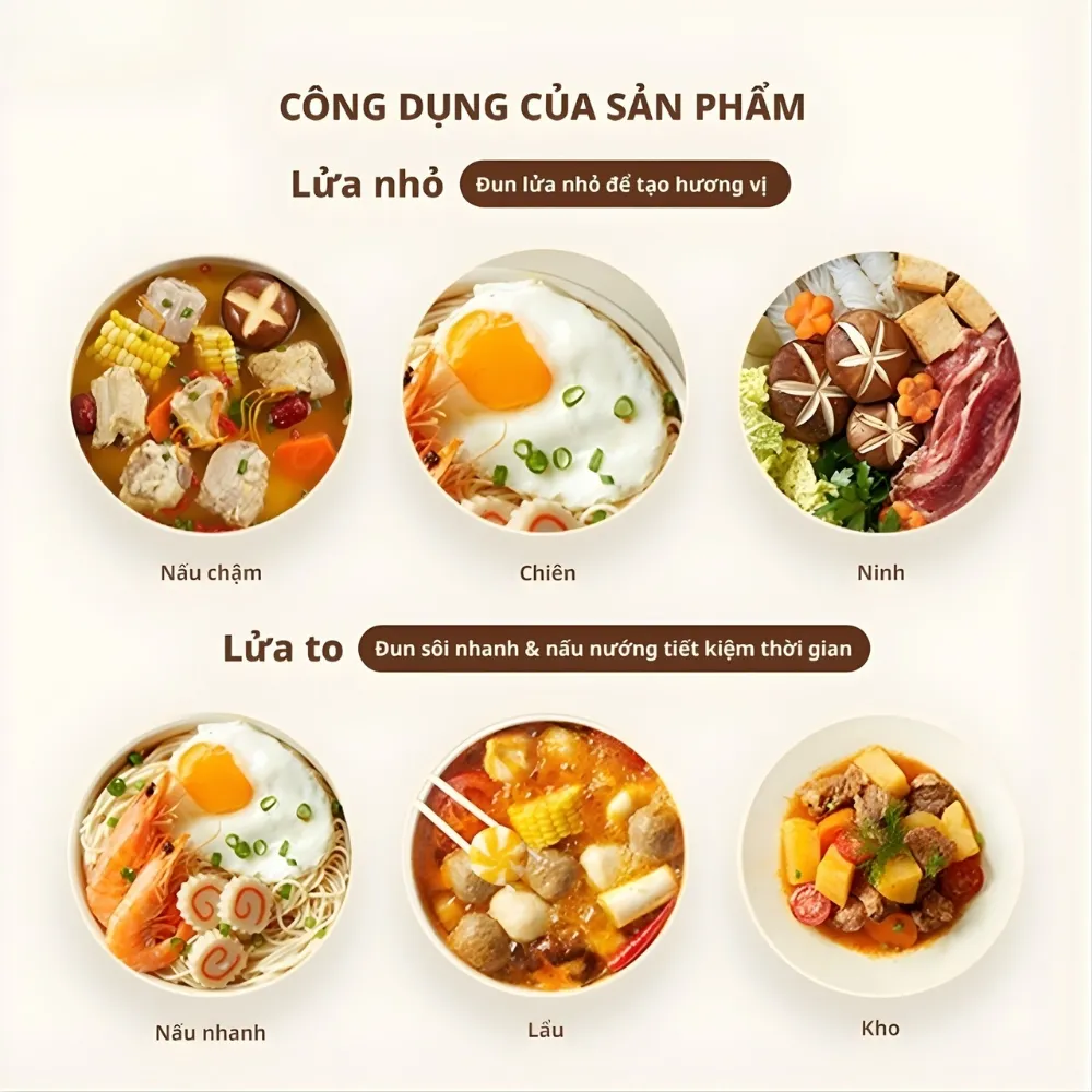 Nồi Điện Đa Năng Bear Mc-4H16F 5 Nồi Điện Đa Năng Mc-4H16F