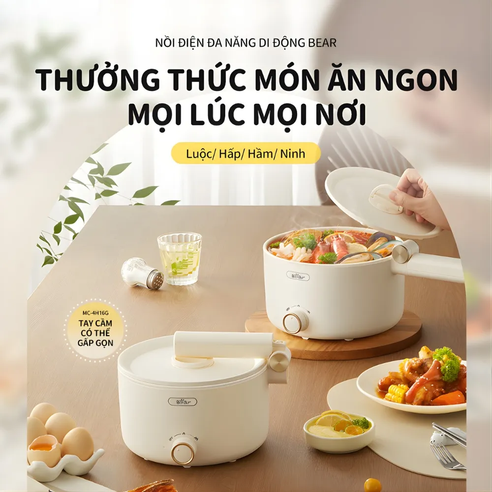 Nồi Điện Đa Năng Bear Mc-4H16G 6 Nồi Điện Đa Năng Mc-4H16G