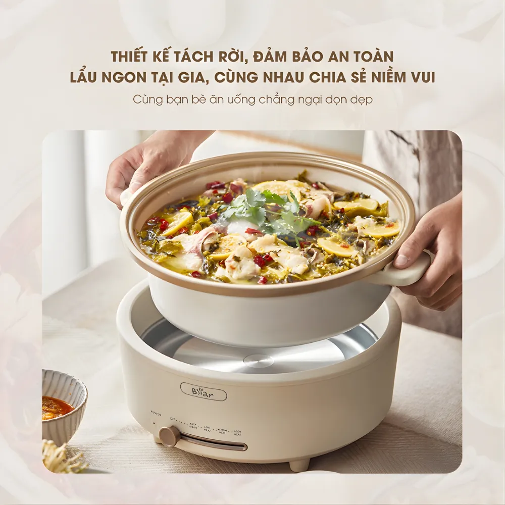 Nồi Lẩu Điện Bear 5L Sb-Nl05F 7 Nồi Lẩu Điện Bear 5L Sb-Nl05F - Akia Smart Home