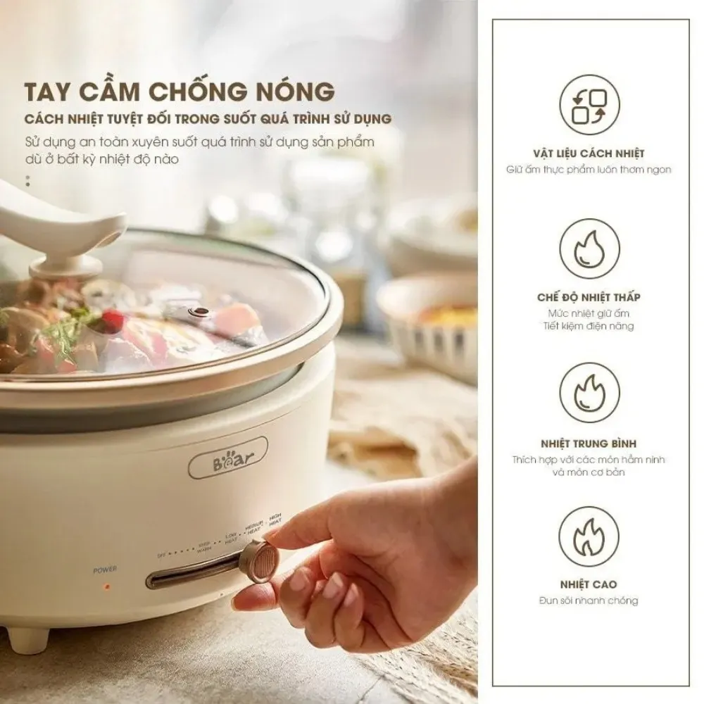 Nồi Lẩu Điện Bear 5L Sb-Nl05F 8 Nồi Lẩu Điện Bear 5L Sb-Nl05F - Akia Smart Home
