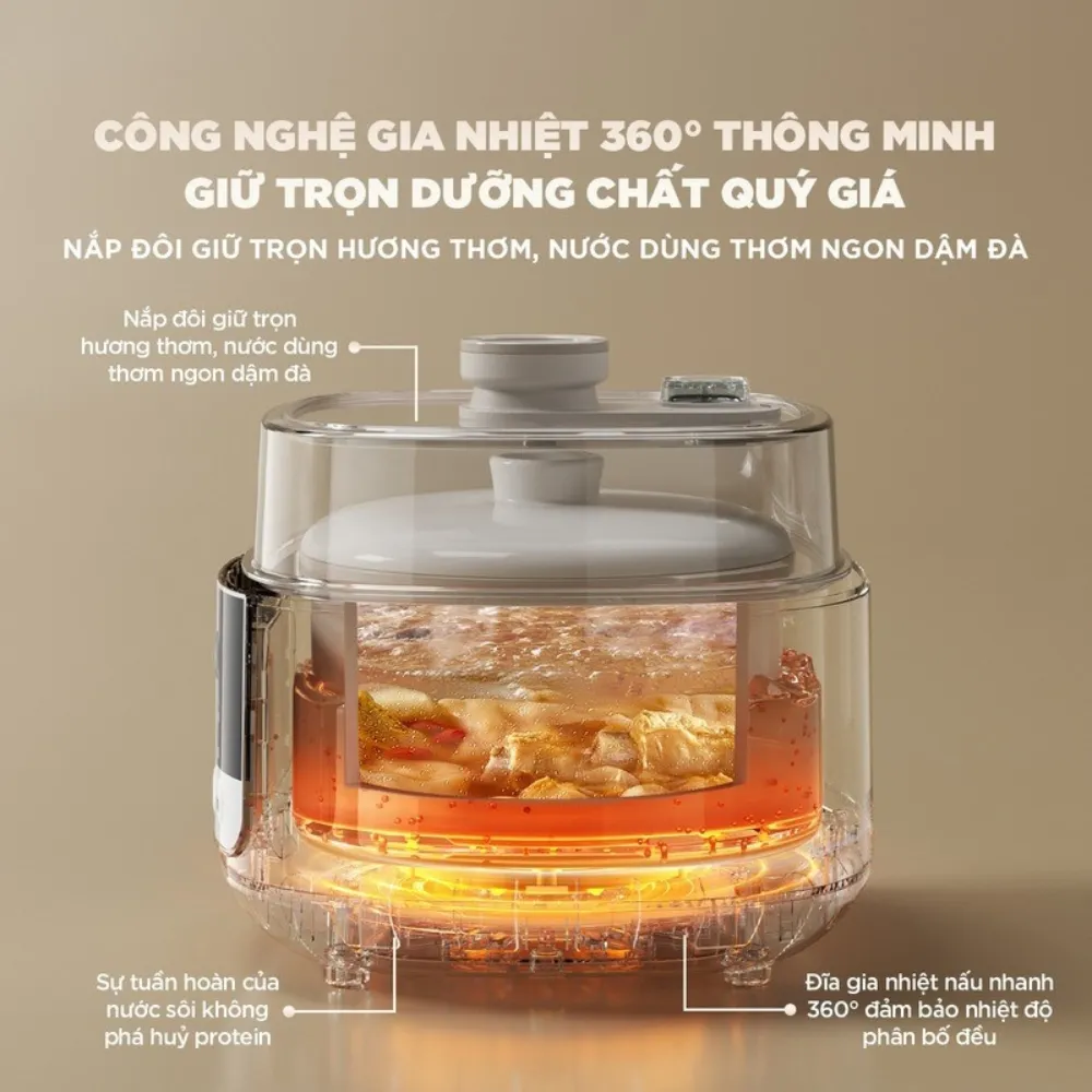 Nồi Nấu Chậm Bear 2.5L Sc-5H25M34 10 Nồi Nấu Chậm Bear 2.5L Sc-5H25M34