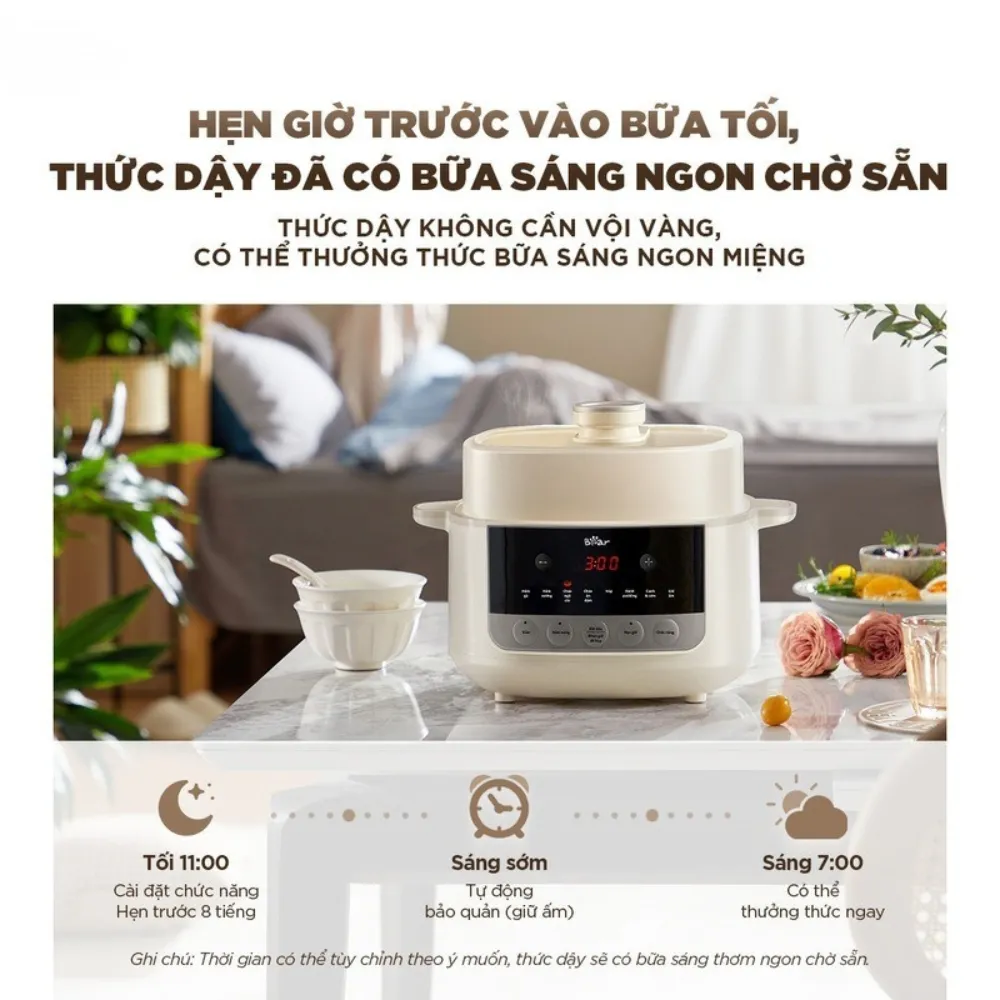 Nồi Nấu Chậm Bear 2.5L Sc-5H25M34 15 Nồi Nấu Chậm Bear 2.5L Sc-5H25M34