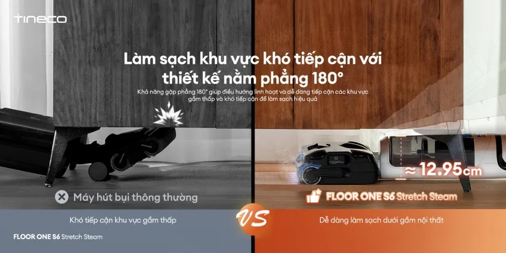 Máy Hút Bụi Lau Sàn Khô Ướt Tineco Floor One S6 Stretch Steam 15 Máy Hút Bụi Lau Sàn Khô Ướt Tineco Floor One S6 Stretch Steam - Akia Smart Home