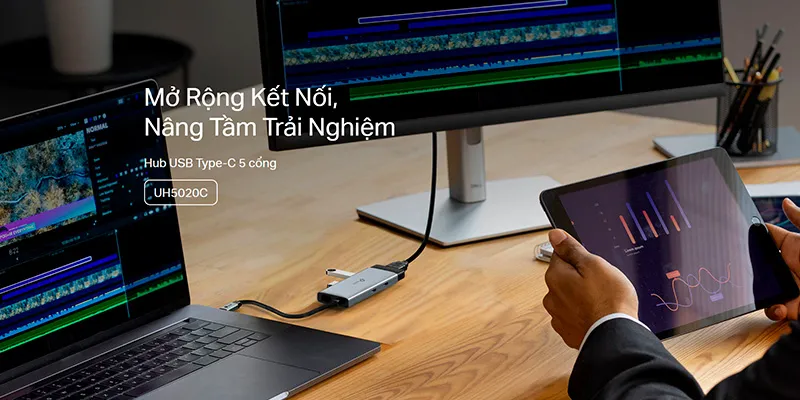 Hub Kết Nối Type C 5 Cổng Tp-Link Uh5020C 7 Hub Kết Nối Type C 5 Cổng Tp-Link Uh5020C