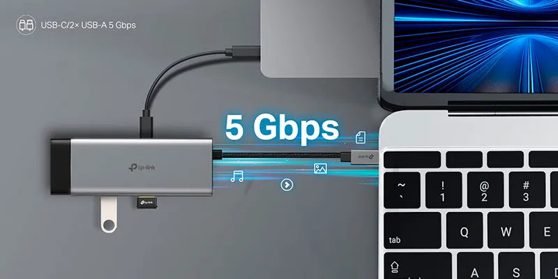 Hub Kết Nối Type C 5 Cổng Tp-Link Uh5020C 11 Hub Kết Nối Type C 5 Cổng Tp-Link Uh5020C
