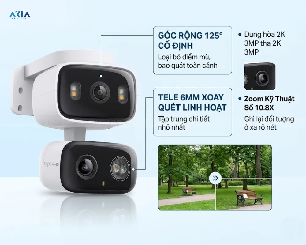 Camera Ngoài Trời Tp-Link Tapo C246D Quay Quét 2 Ống Kính 11 Camera Ngoài Trời Tp-Link Tapo C246D Quay Quét 2 Ống Kính - Akia Smart Home