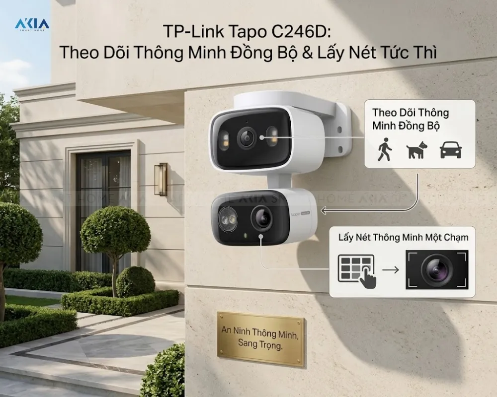 Camera Ngoài Trời Tp-Link Tapo C246D Quay Quét 2 Ống Kính 12 Camera Ngoài Trời Tp-Link Tapo C246D Quay Quét 2 Ống Kính - Akia Smart Home