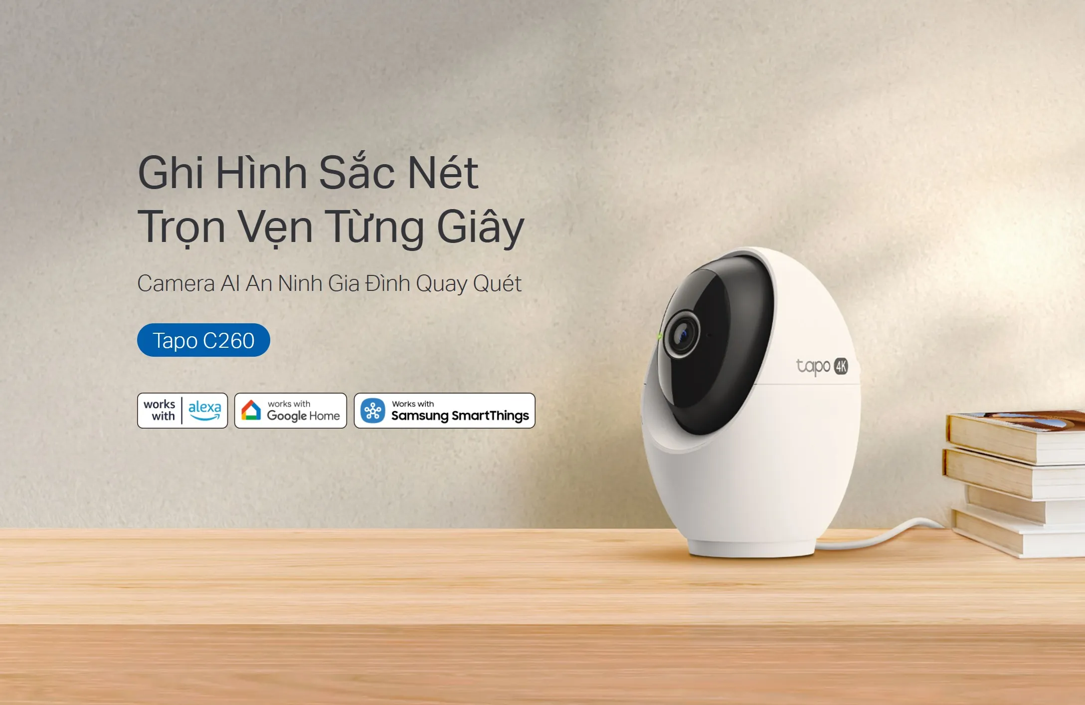 Camera Wifi Tp-Link Tapo C260 4K 8Mp 6 Tapo C260
