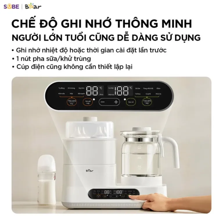 Máy đun nước và hâm sữa tiệt trùng Bear WW-5H12V78 | AKIA