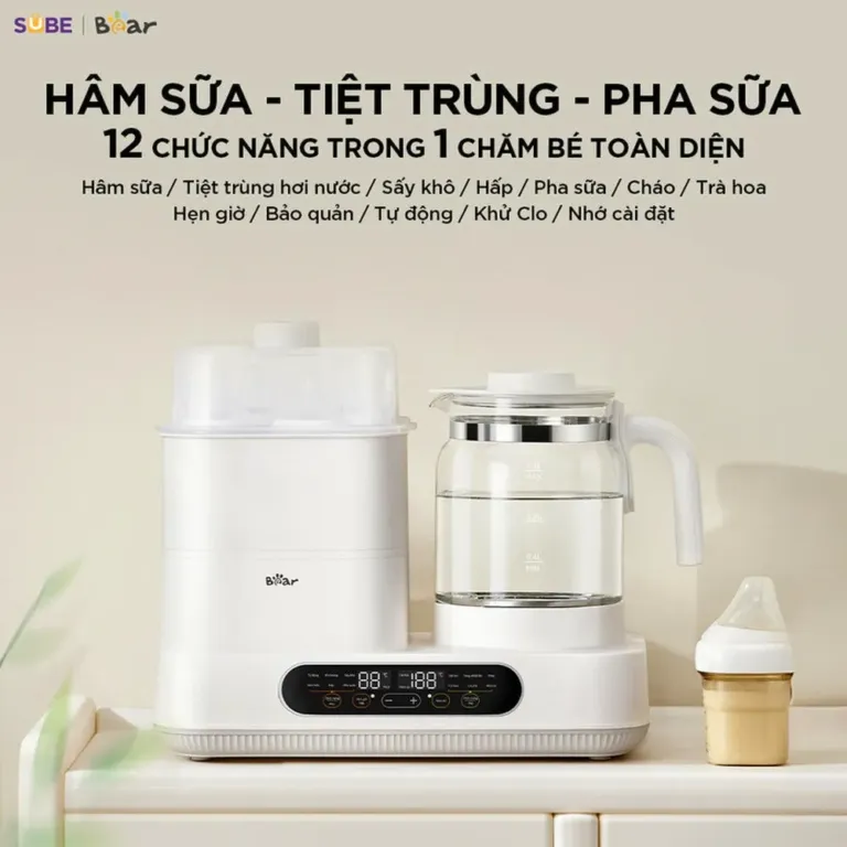 Máy đun nước và hâm sữa tiệt trùng Bear WW-5H12V78 | AKIA