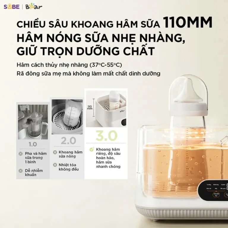 Máy đun nước và hâm sữa tiệt trùng Bear WW-5H12V78 | AKIA