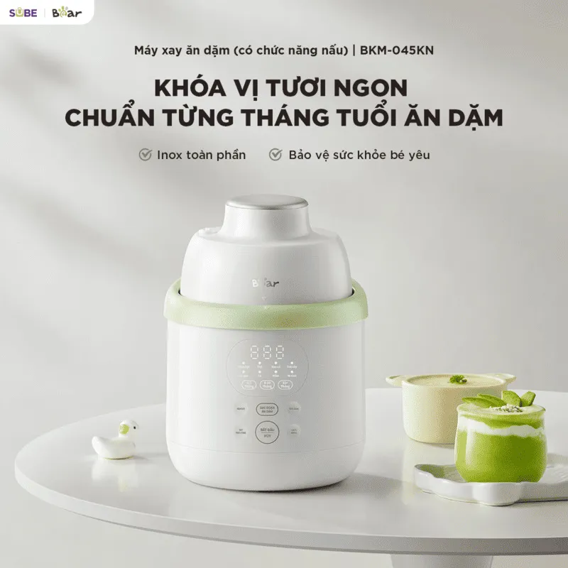 Máy xay nấu thức ăn 0.35L Bear BFM-045KN | AKIA