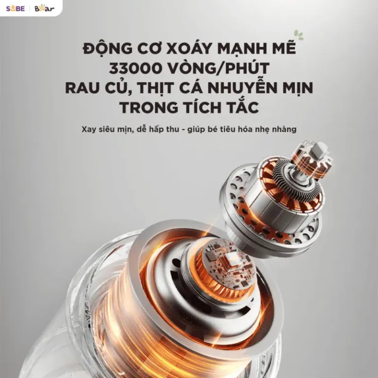 Máy xay nấu thức ăn 0.35L Bear BFM-045KN | AKIA