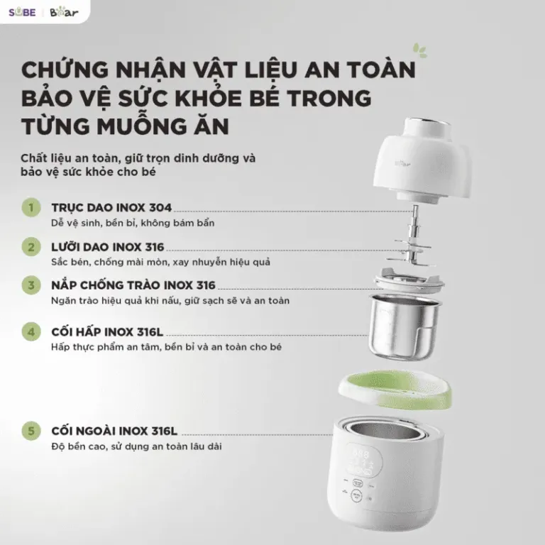 Máy xay nấu thức ăn 0.35L Bear BFM-045KN | AKIA