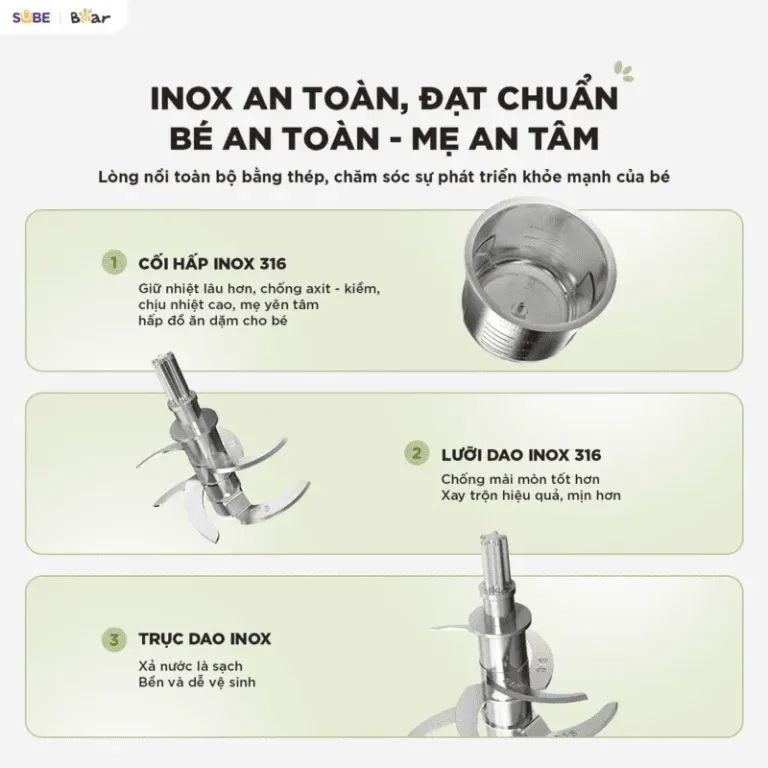 Máy xay nấu thức ăn 0.35L Bear BFM-045KN | AKIA