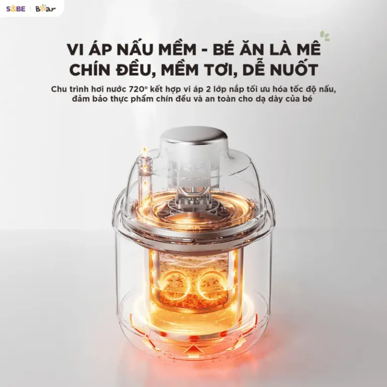 Máy xay nấu thức ăn 0.35L Bear BFM-045KN | AKIA