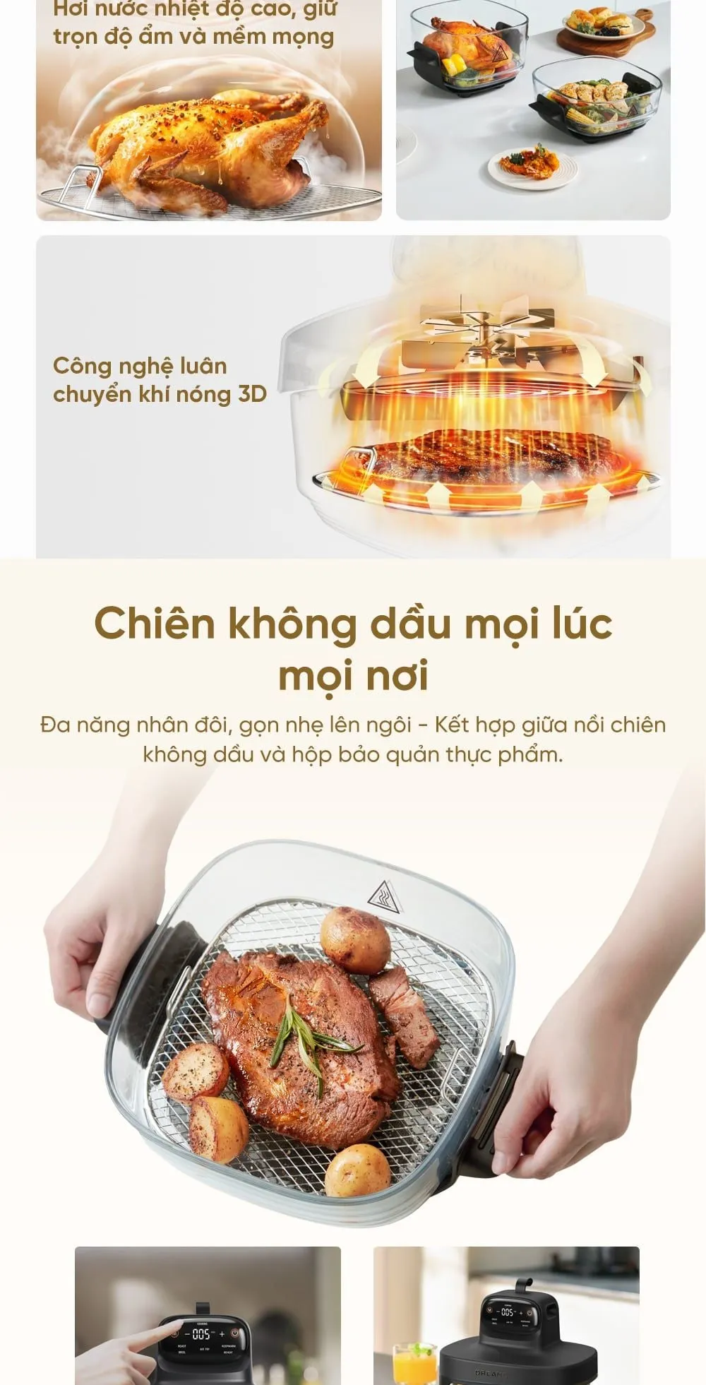 Nồi Chiên Không Dầu Dreame Pt60 14 Nồi Chiên Không Dầu Dreame Pt60