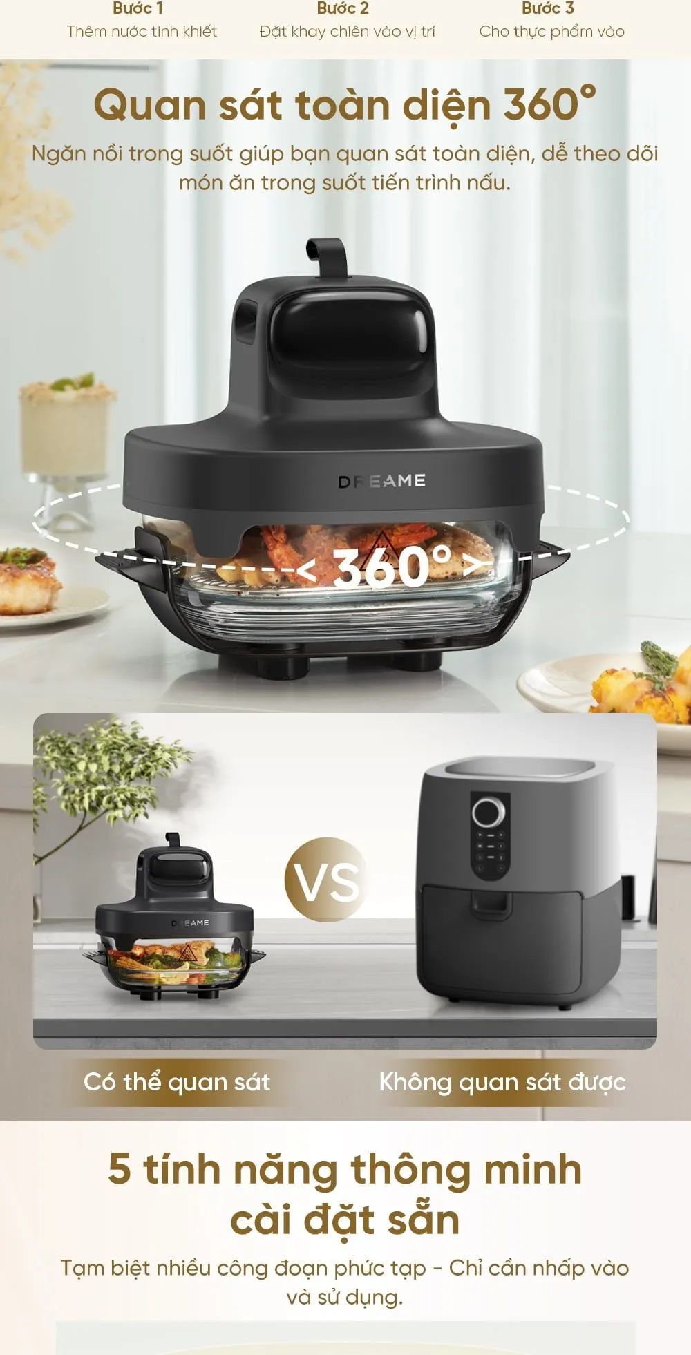 Nồi Chiên Không Dầu Dreame Pt60 19 Nồi Chiên Không Dầu Dreame Pt60