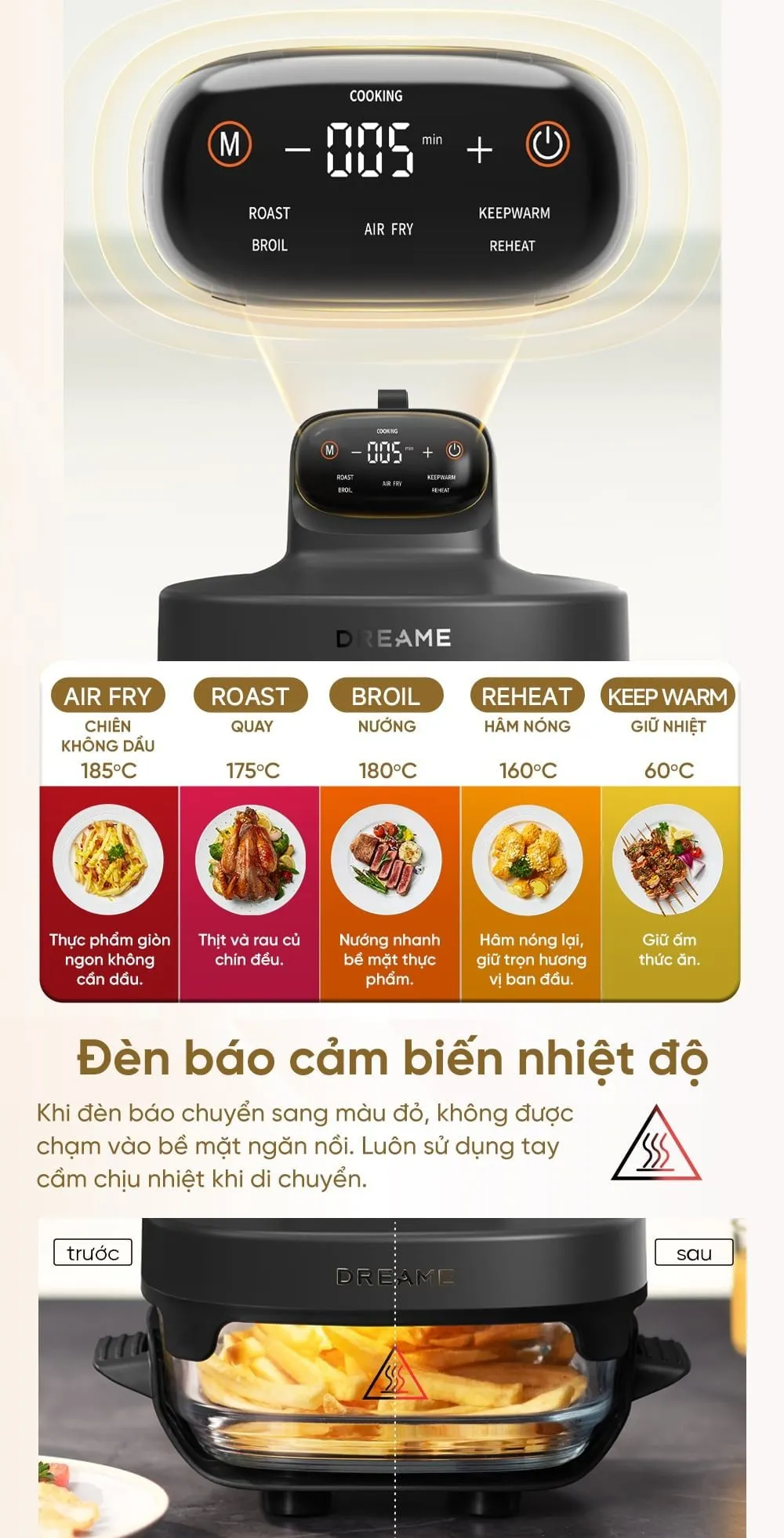 Nồi Chiên Không Dầu Dreame Pt60 20 Nồi Chiên Không Dầu Dreame Pt60