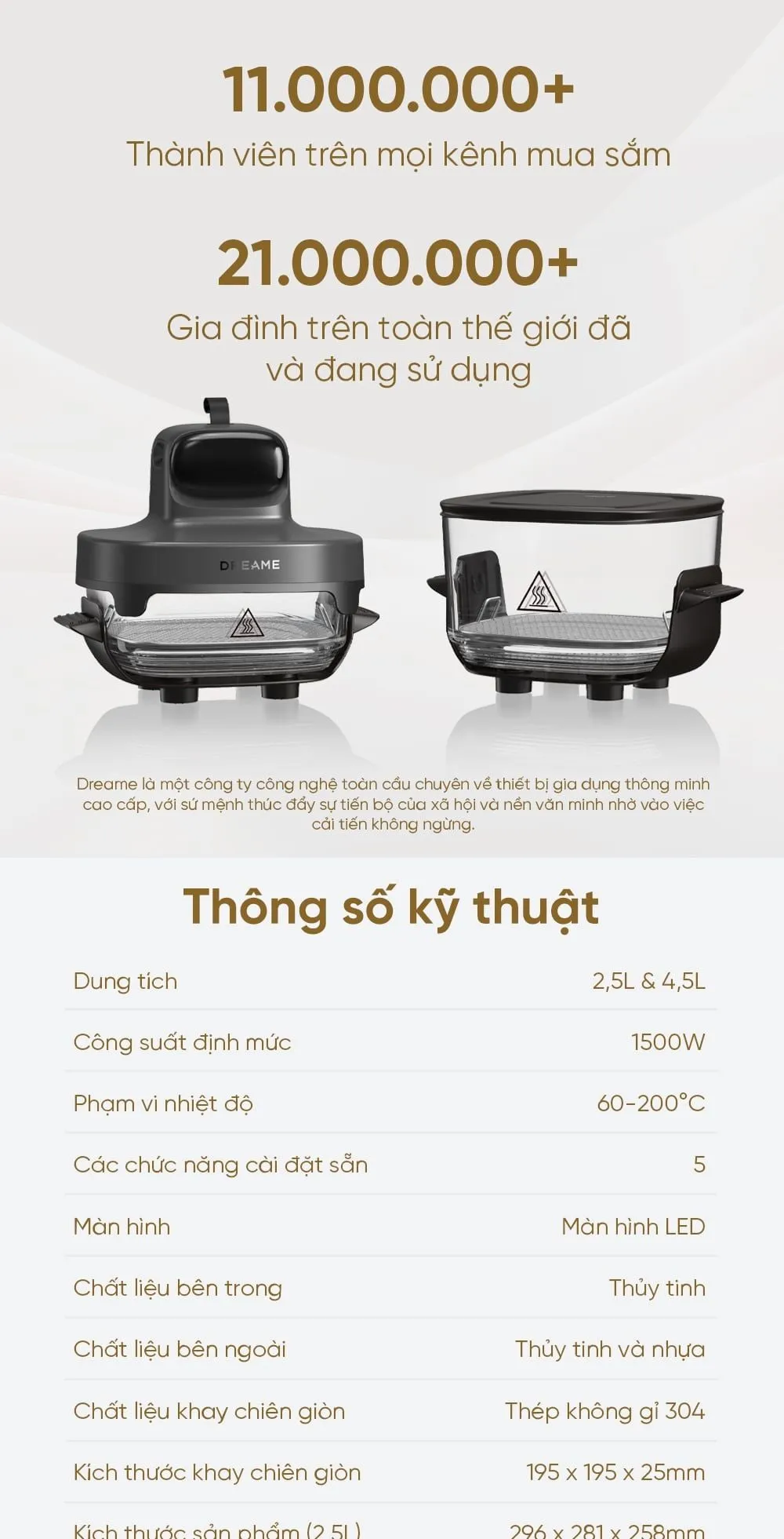 Nồi Chiên Không Dầu Dreame Pt60 23 Nồi Chiên Không Dầu Dreame Pt60