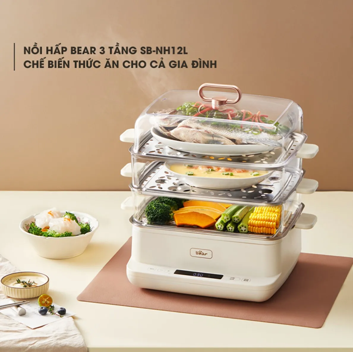 Nồi Hấp 3 Tầng Bear Sb-Nh12L 10 Noi-Hap-Bear-Sb-Nh12L