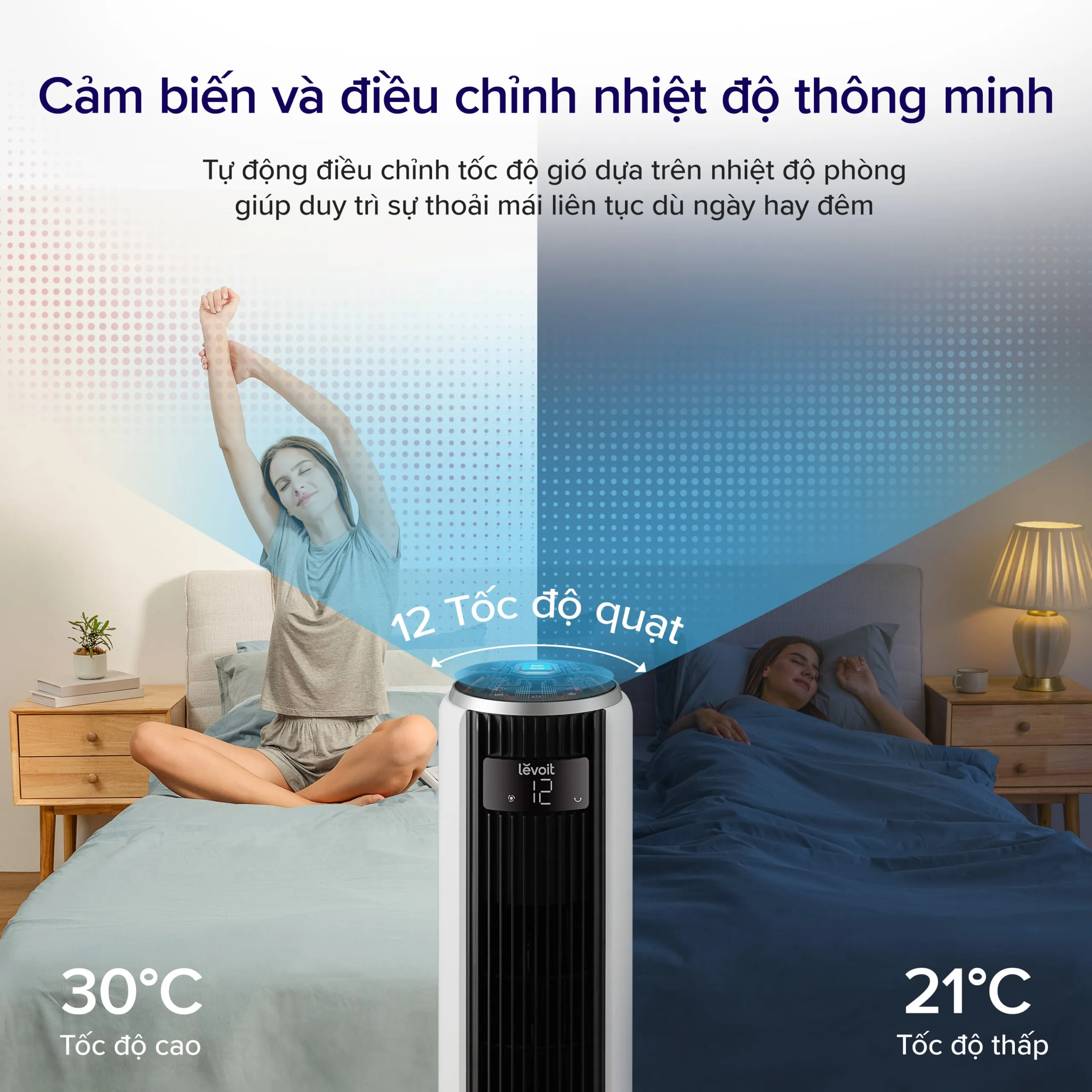Quạt Tháp Điều Hòa Thông Minh Levoit 36 Inches 11 Quạt Tháp Điều Hòa Thông Minh Levoit 36 Inches - Akia Smart Home