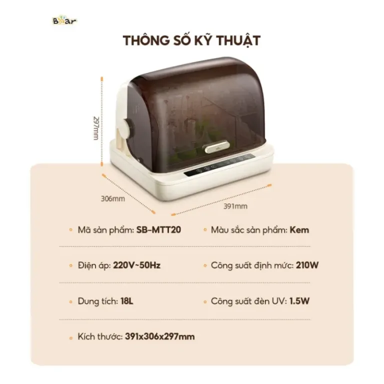 Máy tiệt trùng Bear SB-MTT20 | AKIA